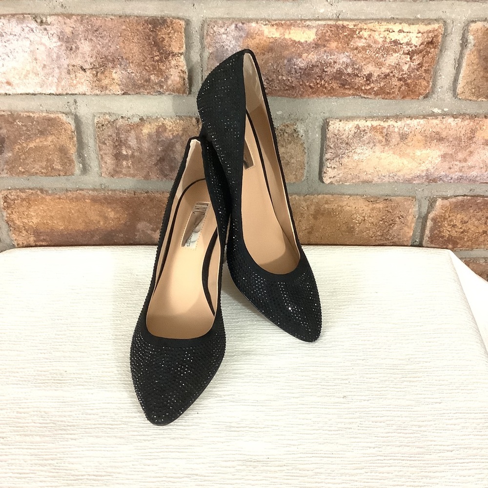 INC International Concepts “Zitah” Black Beaded Heels